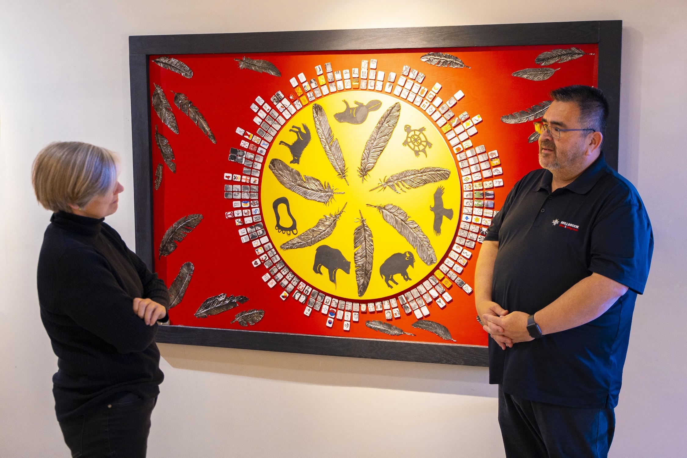 People view the art at the Millbrook Cultural & Heritage Centre