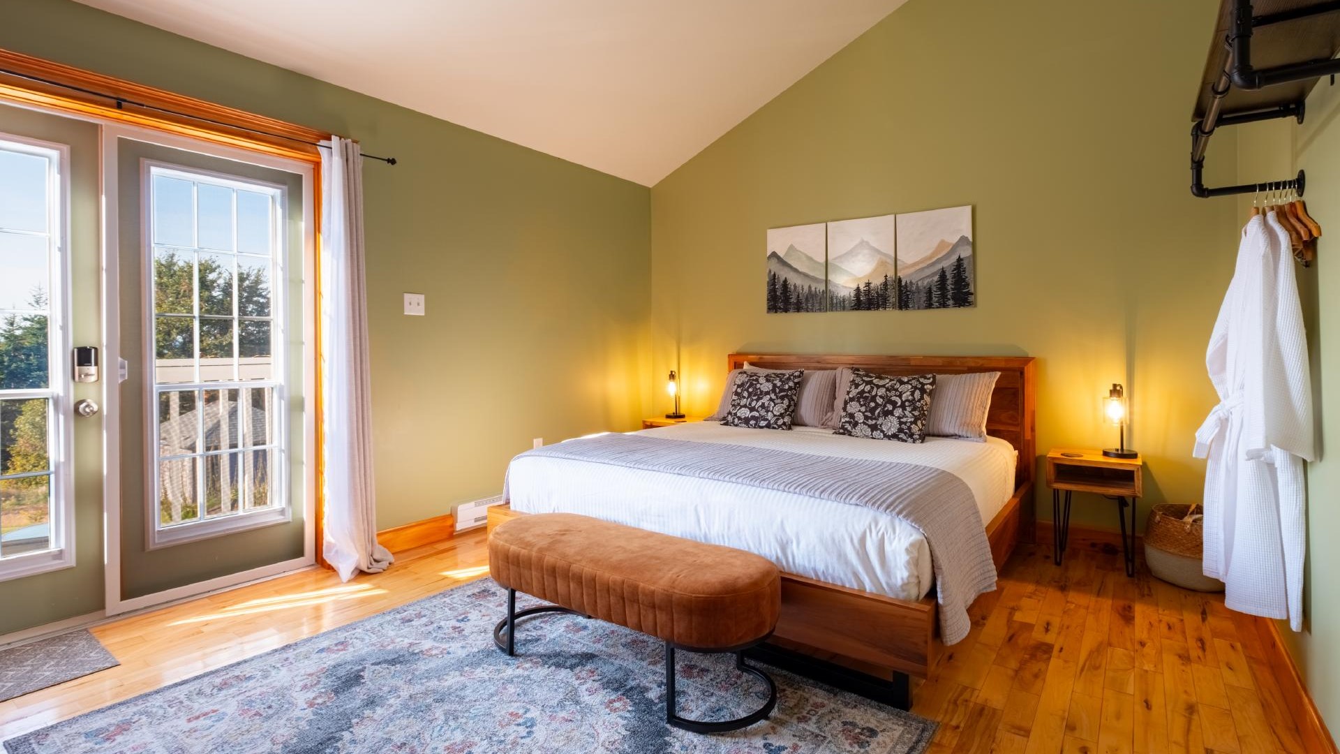 A cozy looking suite at an inn.