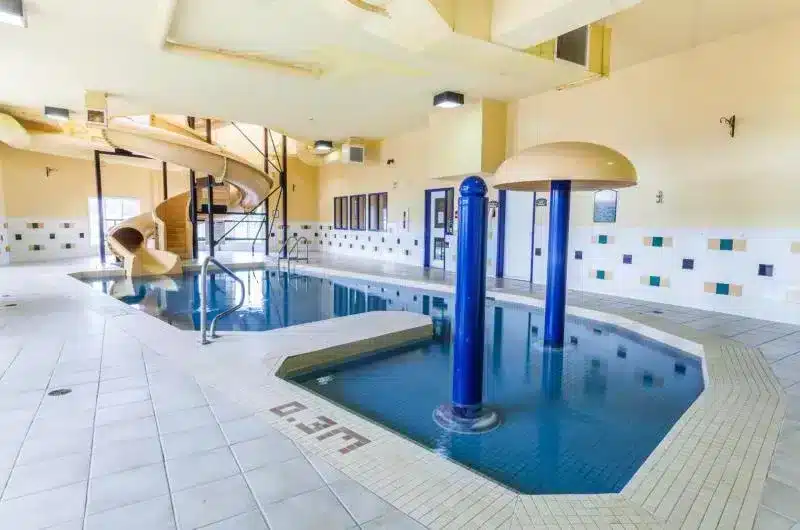 Pool play area inside a hotel.
