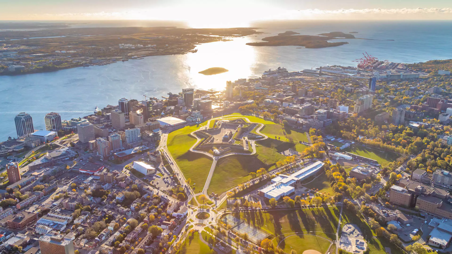 Halifax Citadel National Historic Site from the air
