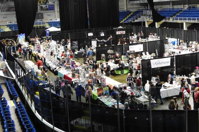 Centre 200 filled with people during CaperCon
