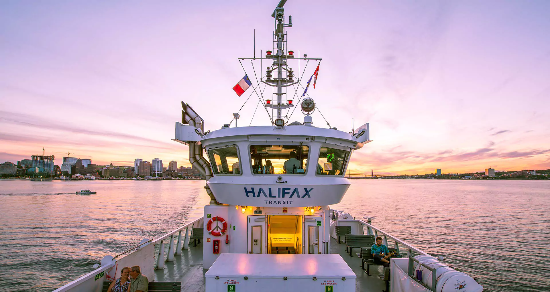 Halifax ferry at sunset