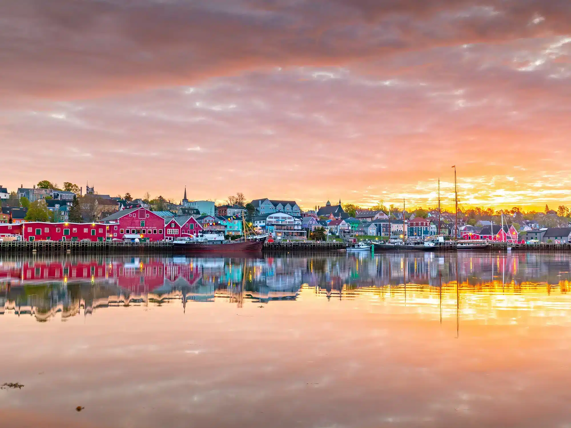 Sunset over Lunenburg, Nova Scotia